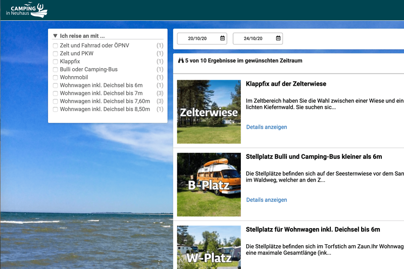 Preview onlinebooking Camping in Neuhaus