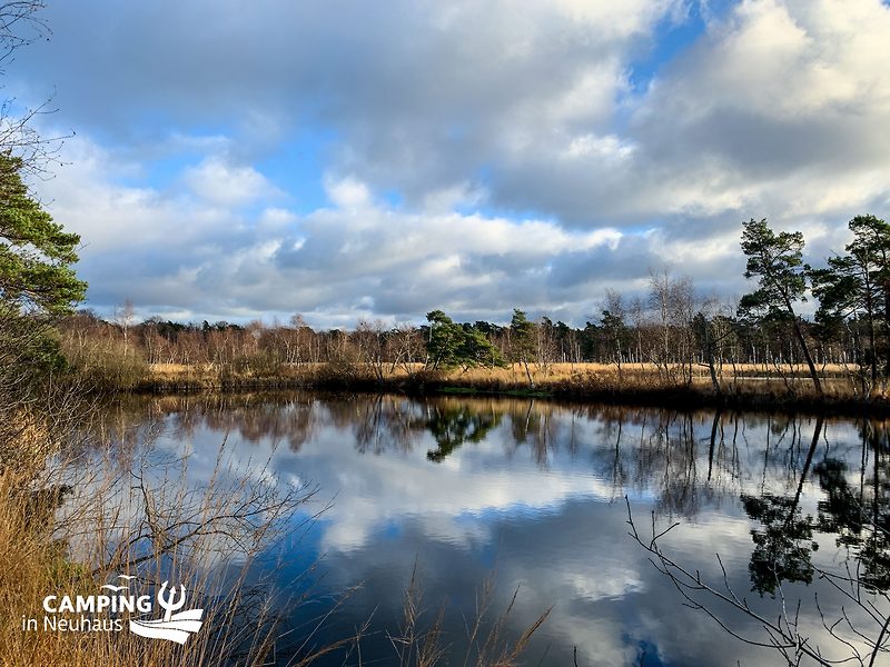 Der Torfstichteich beim Campingplatz