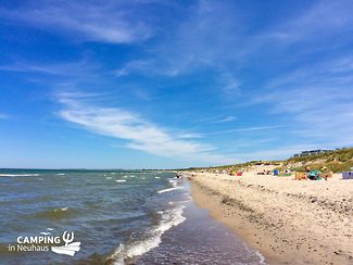 Der Strand in Neuhaus im Juni 2018